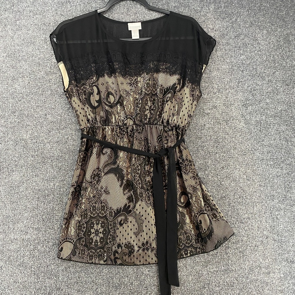 Motherhood‎ Maternity Blouse Top Size S Black Lace Romantic Whimsigoth Feminine